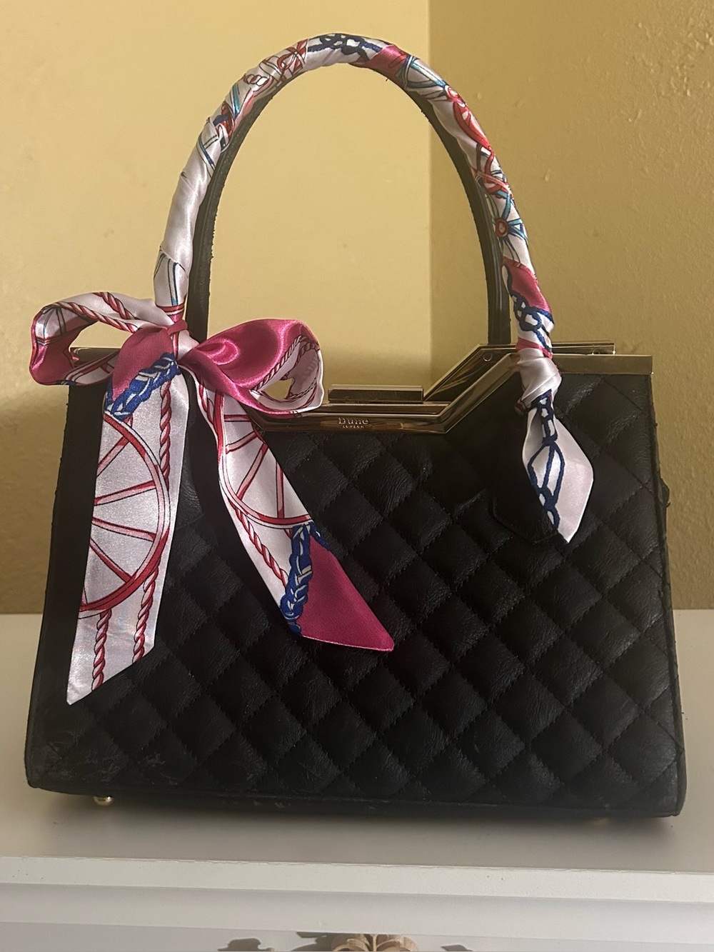 Twilly Silk Women Handbag Headband Neck Scarf Pink White Blue